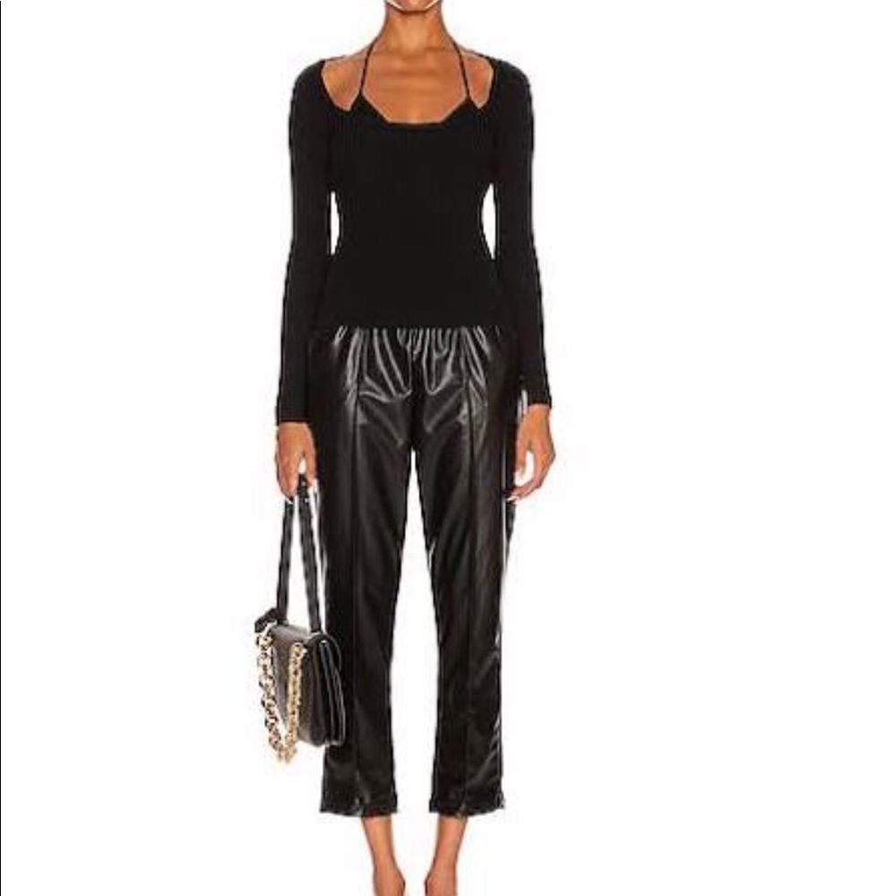Jonathan Simkhai Tay Stretch Vegan Leather Pant
